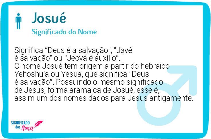 Significado do nome Josué: origem, frases e mais