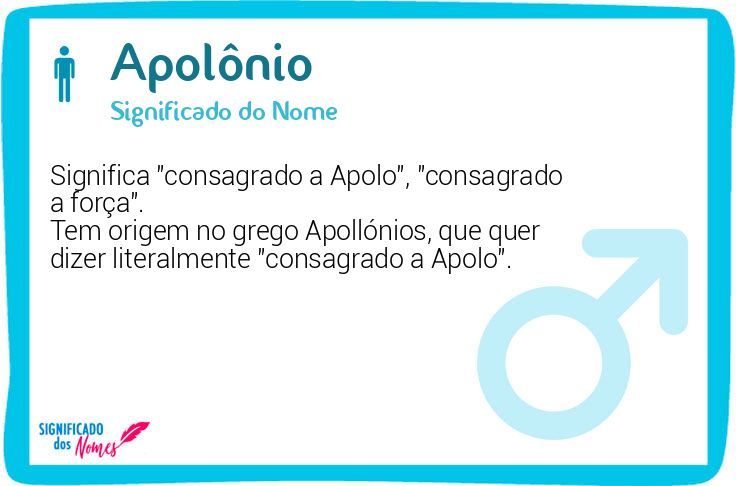 Significado do nome Apolônio - Dicionário de Nomes Próprios